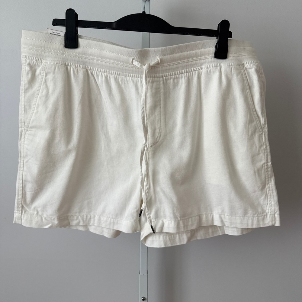 Orvis XXL White Shorts Cotton Pull ON Drawstring Elastic Utility Casual NWT